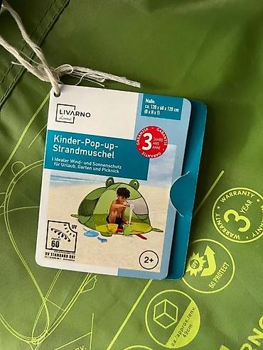 Šatori za decu: LIVARNO Home dečiji pop-up šator za plažu – “ajkula” dizajn - — 6