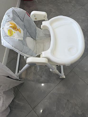 Uşaq dünyası: Uşaq yemək stulu 150azn alinib! 40azn satilir! - Rəng: ağ və boz — 4