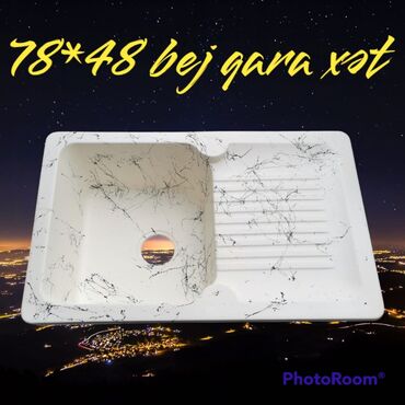 Mətbəx çanaqları: Yeni Dairəvi Mətbəx çanağı, Şkafsız, Akril — 12