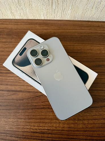 IPhone 15 Pro, 128 GB, White Titanium, Face ID lalafo.az -da IPhone 15 Pro, 128 GB, White Titanium, Face ID