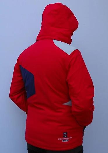 psg tech fleece: Muška zimska/ski jakna – crvena sa sivo-tamnoplavim detaljima - — 9