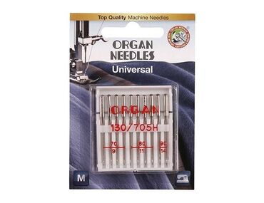 Швейные машины: Organ иглы Универсальные 10/70-90 имеют слабозакругленный кончик. Они