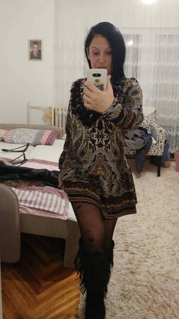 Haljine: PS Fashion M, bоја - Braon, Dugih rukava — 1