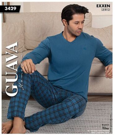 Носки и белье: Мужская пижама 💯 хлопок Размеры 42 до 66 (7 хл) рынок Орто-Сай — 24