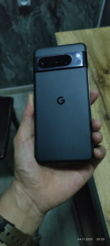 пиксель телефон: Google Pixel 8 Pro, Колдонулган, 256 ГБ, түсү - Боз, eSIM