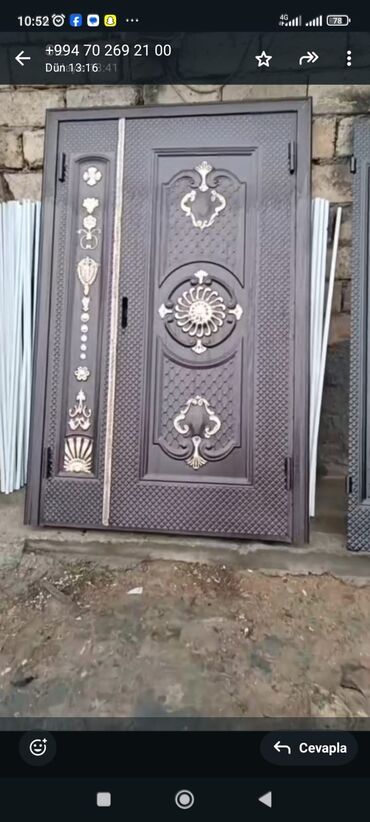 Giriş qapıları: Mənzil üçün Yeni Giriş qapısı Zamok ilə, Zəmanətli, Ödənişli quraşdırma, Ödənişli çatdırılma, Rayonlara çatdırılma, Ünvandan götürmə — 19