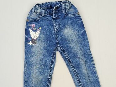 Jeansowe: Spodnie jeansowe, So cute, 2-3 lat, 98, stan - Bardzo dobry