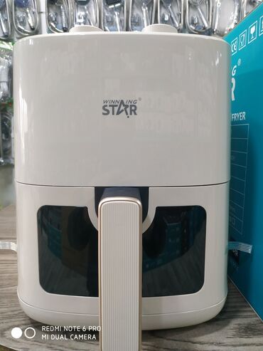 popkorn aparati qiymeti: Air fryer 4.5L Winning Star içi görünür üstündə tablosu var super