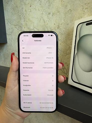 Mobil telefonlar: IPhone 15, 128 GB, Qara, Face ID — 5