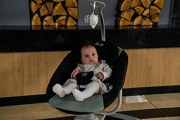 flo clo: MONI Električna ljuljaška za bebe Rocky Green – CAN9410-70 Udobna — 4