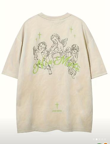oversize tshirt: Futbolka, XL, rəng - Bej — 2