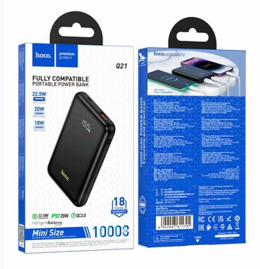 батарея на айфон 6s купить: Q21 Great, портативный аккумулятор, 10000mAh, Type-C вход, один Type-C