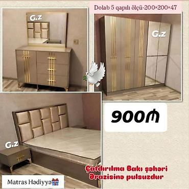 yatağ otağı desti: İkinəfərlik çarpayı, Dolab, Termo, 2 tumba, Yeni — 1