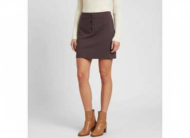 spódnice z eko skóry brązowa: Terranova, Women`s skirt, size L