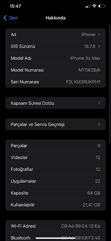 islenmis plansetlerin satisi: IPhone Xs Max, 64 GB, Qara — 1