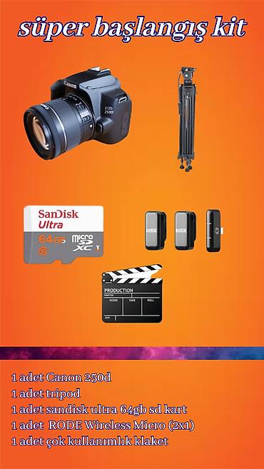 iphone 8 32gb: Video və foto üçün “Süper Başlanğıc Kit” Dəst tərkibi: - Canon EOS — 1