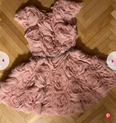 haljine sa 3d čipkom: Bоја - Roze, Kratkih rukava