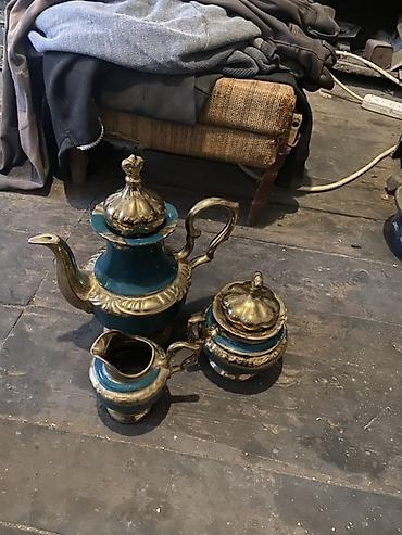 cay servizi: Çay dəsti, rəng - Qızılı, Metal — 1