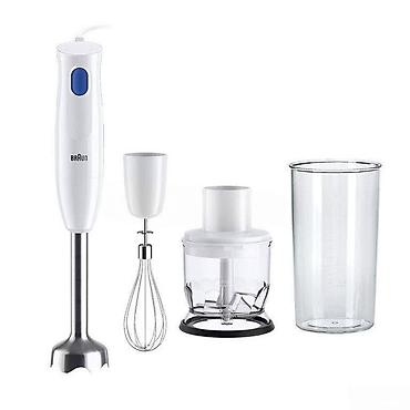Blender "BRAUN MQ10.202MWH" ✅ Güc: 450 Vt ✅ Doğrayıcının materialı