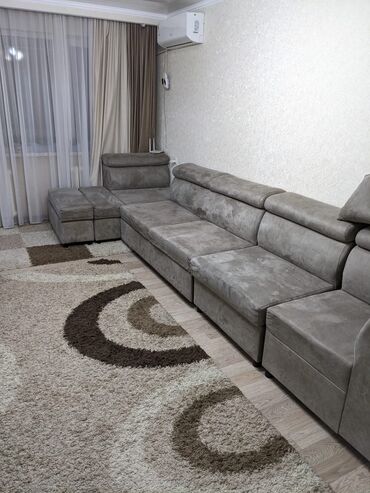 Угловой диван, цвет - Серый