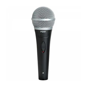 mikrafon karaoke: Mikrofon "Shure PG58" . Shure PG58 dynamic vocal kabelli mikrafon