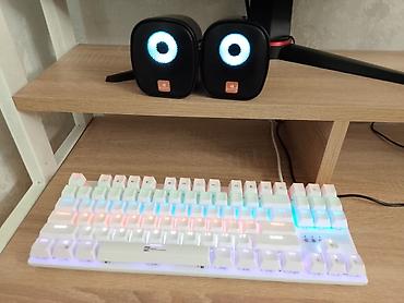 video işıq: Hər Kəsə Salam İdeal Vəzyətdə Mexaniki Ağ Klaviatura Az İşlənmiş Rgb — 9