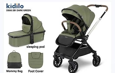 коляска kidillo: Детская коляска Kidilo D900 2в1, цвет Dark Green. Комплектация: - — 1
