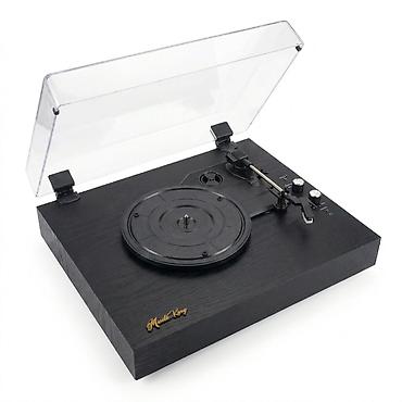Проигрыватель винила MzeliKing Black - Классический стол с деревянной