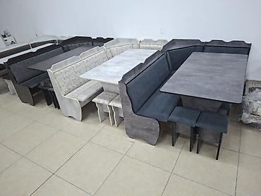 silver kitchen: Кухонный мягкий уголок, Новый, ЛДСП, цвет - Серый — 2