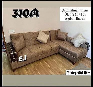 kunç divan: Künc divan, Qonaq otağı üçün, Bazalı, Açılan — 7