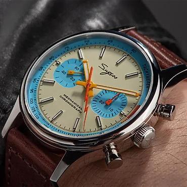 Ručni satovi: Sugess Chrono Heritage S387 - Pilot - 40mm (SeaGull ST1901) — 2