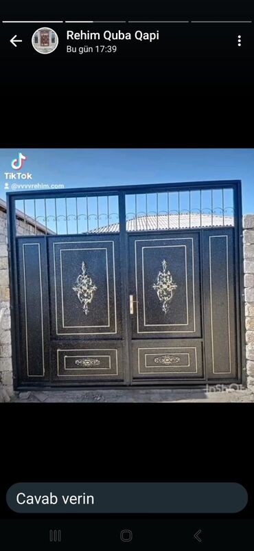 Həyət darvazaları: Yeni Metal Həyət darvazası, Yana açılan, Pulsuz quraşdırma, Pulsuz çatdırılma — 2