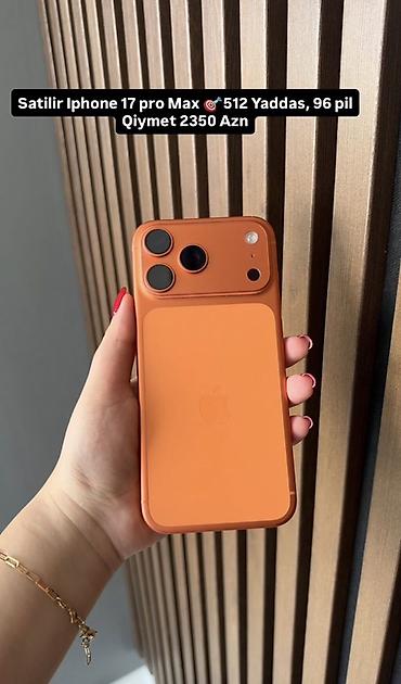 iphone 30: IPhone 17 Pro Max, 512 GB, Narıncı, Face ID — 1