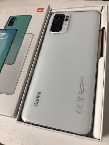 игровые телефоны до 20000 сом: Redmi, Redmi Note 10, Б/у, 64 ГБ, цвет - Белый, 2 SIM, 1 SIM