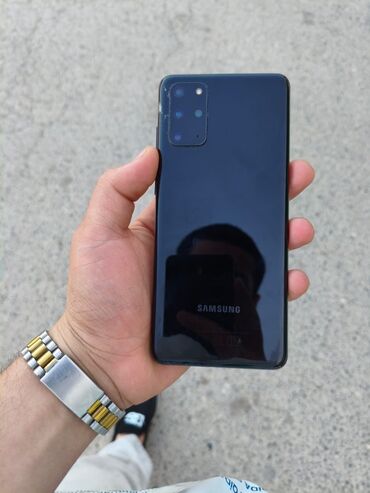 Samsung: Samsung Galaxy S20 Plus, 128 GB, rəng - Qara, Zəmanət, Barmaq izi, Simsiz şarj