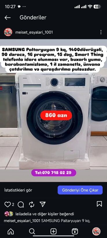 Paltaryuyan maşınlar: Paltaryuyan Anbardan satiş.Qimətlər aşagida qeyd olunub.Ünvana — 65