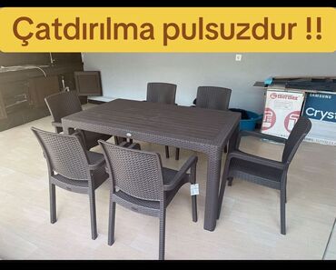 abşivka: Açılmayan, Dördbucaq masa, 6 stul