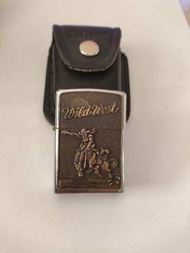 Qəlyan, vayp və aksesuarları: Zippo benzinli alışqan – Wild West temalı - Brend: Zippo (Bradford — 8
