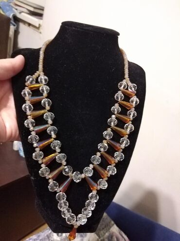 Ogrlice: Biserna ogrlica, Handmade, Materijal: Kristal — 4
