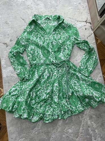 летние платья: Күнүмдүк көйнөк, Жай, Кыска модель, Аял көйнөгү - эркек көйнөгү, XS (EU 34), S (EU 36)