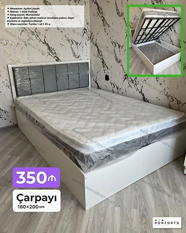 Ev və bağ: Çarpayı – 160×200 sm - Mexanizm: açılan/bazalı (yuxarıdan qaldırılan — 1