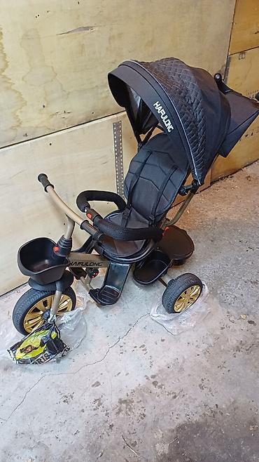 Детские велосипеды: Детский трехколесный велосипед-коляска HAFULONG - Конструкция 2‑в‑1 — 11