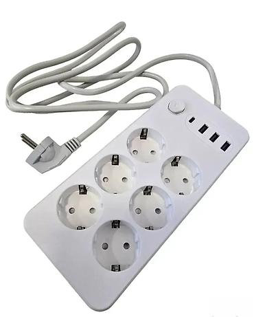 stolic: Produžni Kabl sa 6 Mesta, 3 USB Ulaza i Jednim C 🔌⚡ Produžni kabl sa — 1