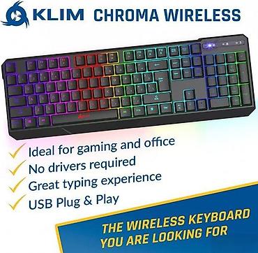 Tastature: KLIM CHROMA RGB BEZICNA TASTATURA NOVA WIRELESS SVETLECA TOP | Cene — 7