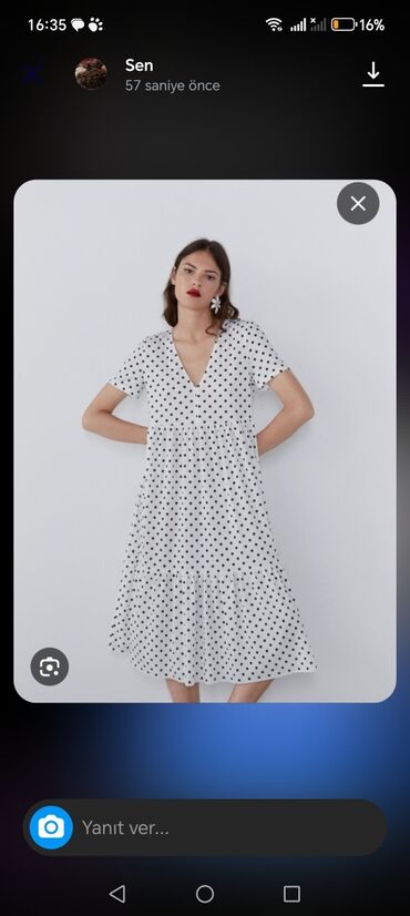 tikdirmek ucun don modeli: Gündəlik don, Midi, Zara, S (EU 36)
