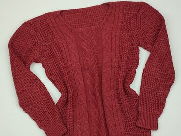 bluzki bordowa damskie: Sweter, S, stan - Bardzo dobry