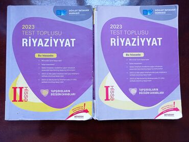 Testlər: Riyaziyyat test toplusu 2023.Təzə vəziyyətdədir,səliqəli haldadır,hər