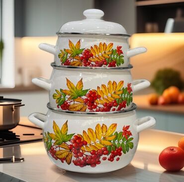 Tava-qazan dəstləri: Qazan, rəng - Ağ — 11