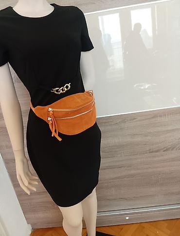 Torbe: Pieces nova torbica od prirodne kože, 3 odvojene pregrade. 34 X 14 X — 4