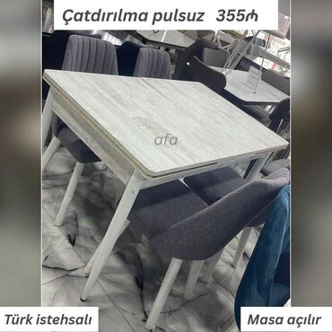 Сушилки: Masa + 4 oturacaq dəsti Qiymət 355azn Türk fabrik istehsali Masa ölçü